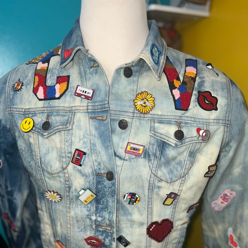 Bleached denim jacket